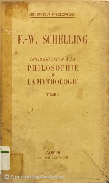 Introduction A La Philosophie De La Mythologie - Tome I