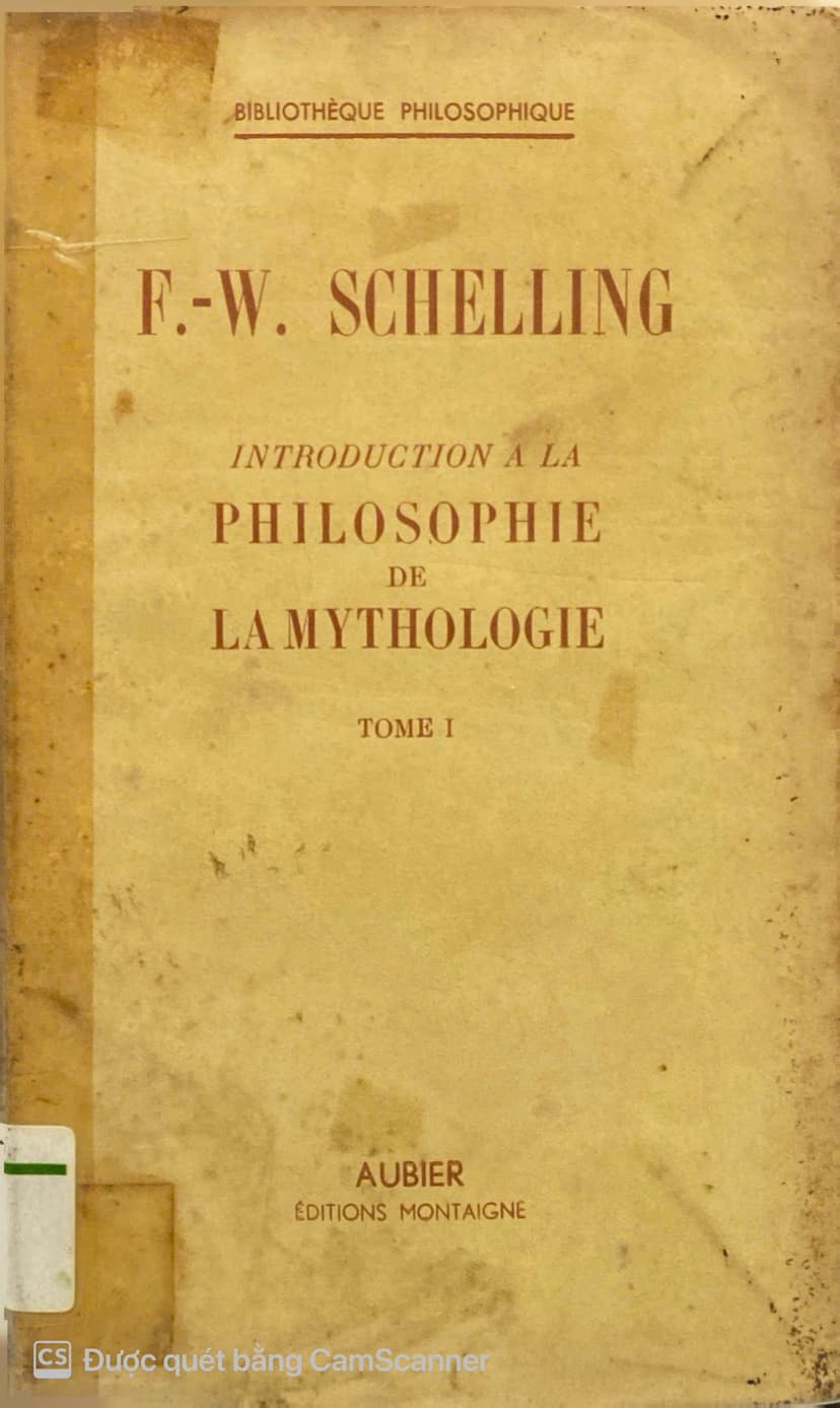 Introduction A La Philosophie De La Mythologie - Tome I