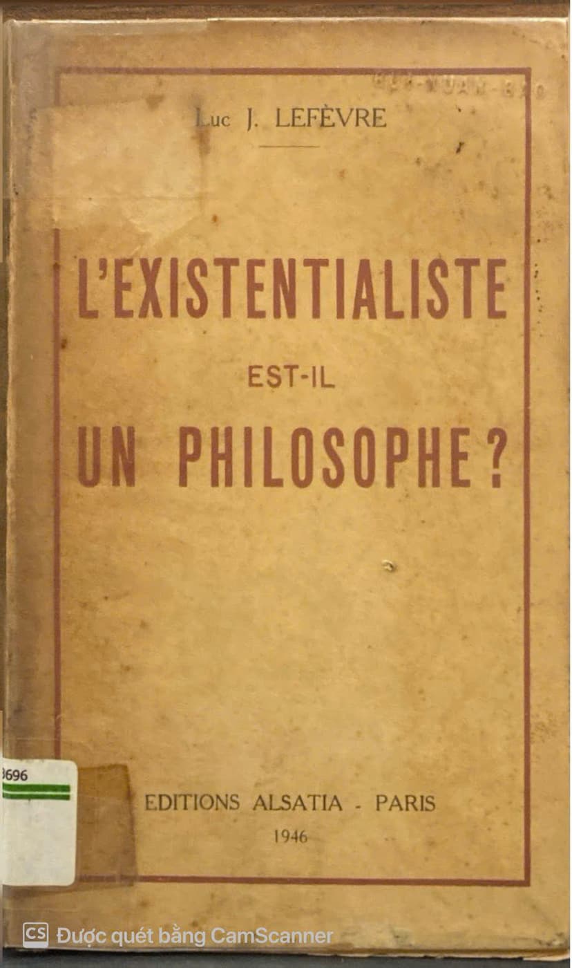 L'existentialiste Est-IL Un Philosophe?