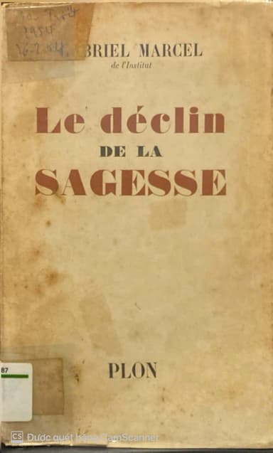 Le Déclin De La Sagesse