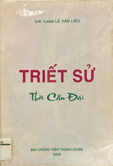 Triết Sử Thời Cận Đại