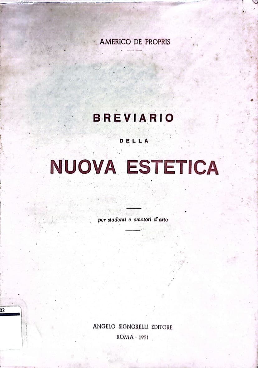 Breviario Della Nuova Estetica