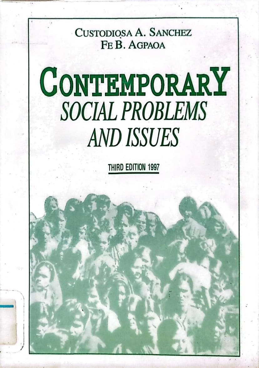 Contemporary Social Problems And Issues